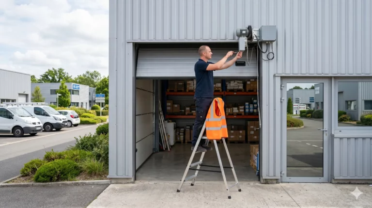 Dépannage porte de garage à Plaisir intervention porte industrielle zone d'activités