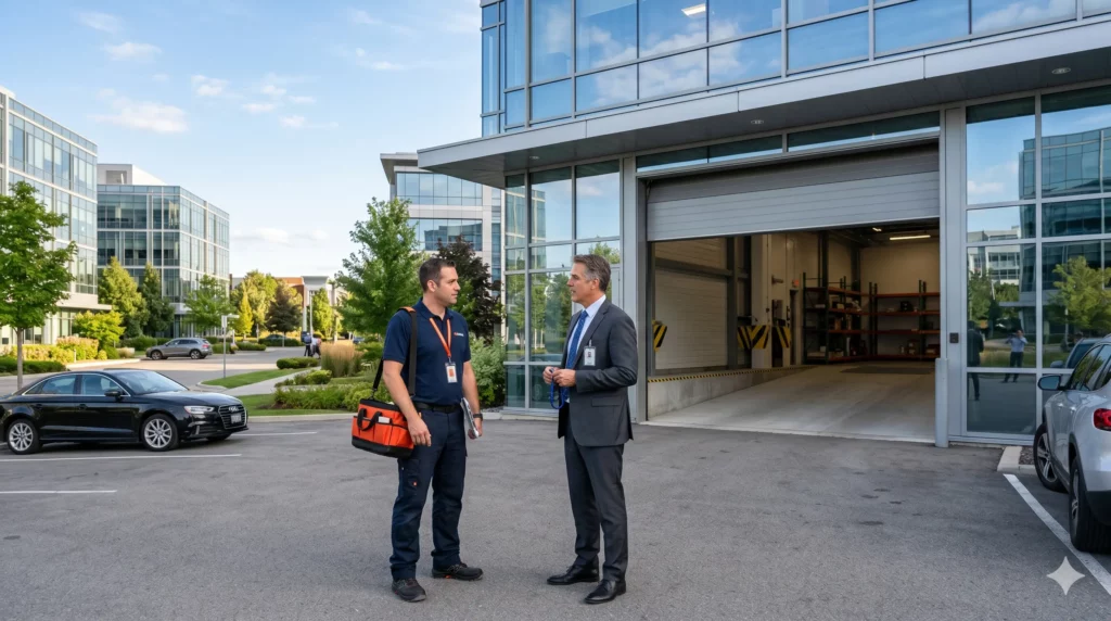 Réparation porte de garage à Vélizy-Villacoublay intervention entreprise zone Inovel Parc