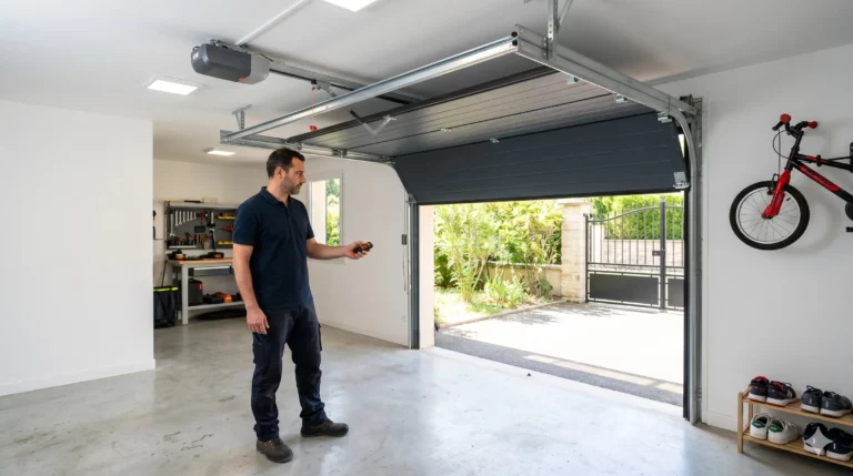 Dépannage porte de garage à Sartrouville première ouverture motorisée garage pavillon