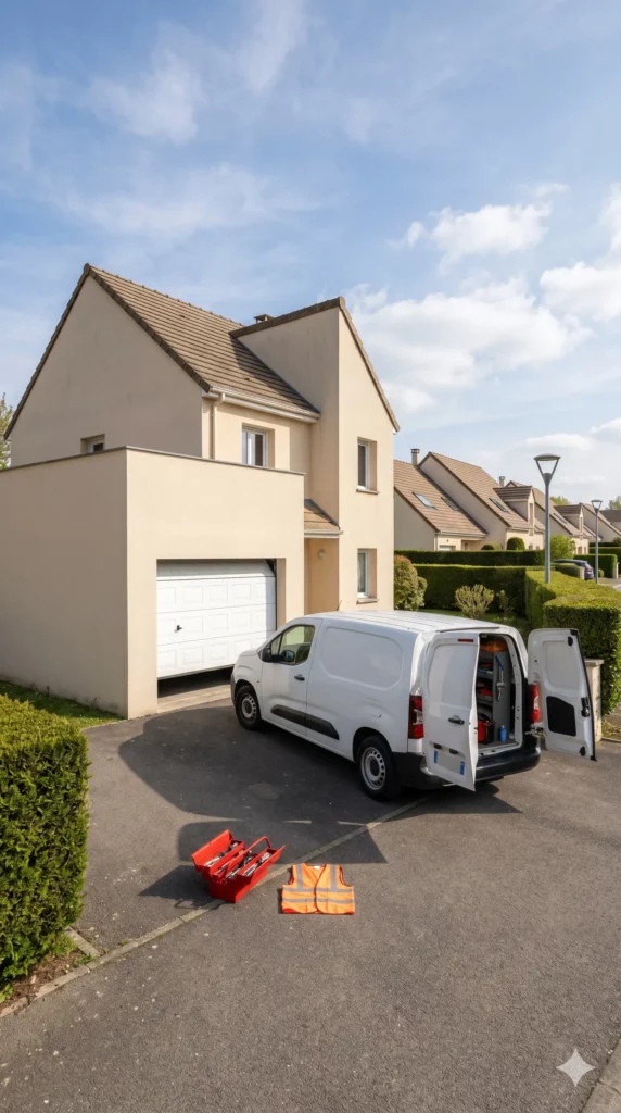 réparation porte de garage à Montigny-le-Bretonneux porte sectionnelle bloquée maison ville nouvelle