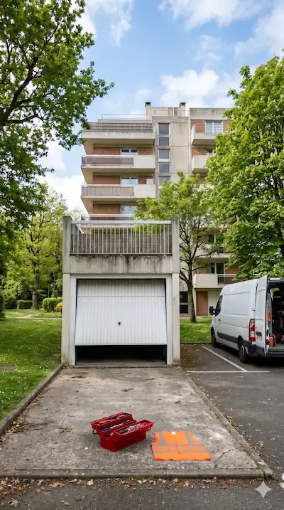 réparation porte de garage à Vélizy-Villacoublay — porte sectionnelle bloquée résidence intervention urgente