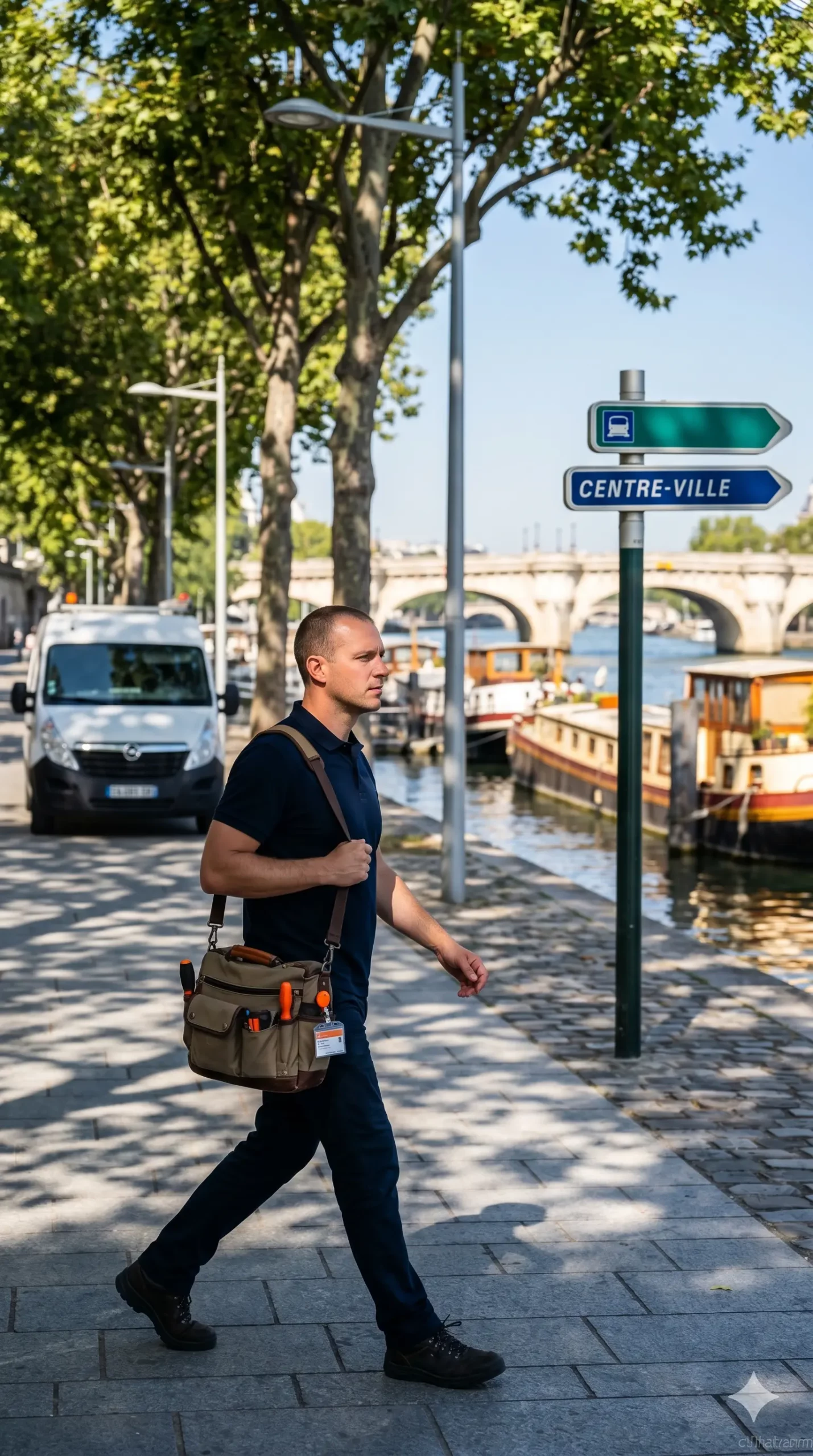 Réparation porte de garage à Conflans-Sainte-Honorine, technicien DB Assistance quai de Seine