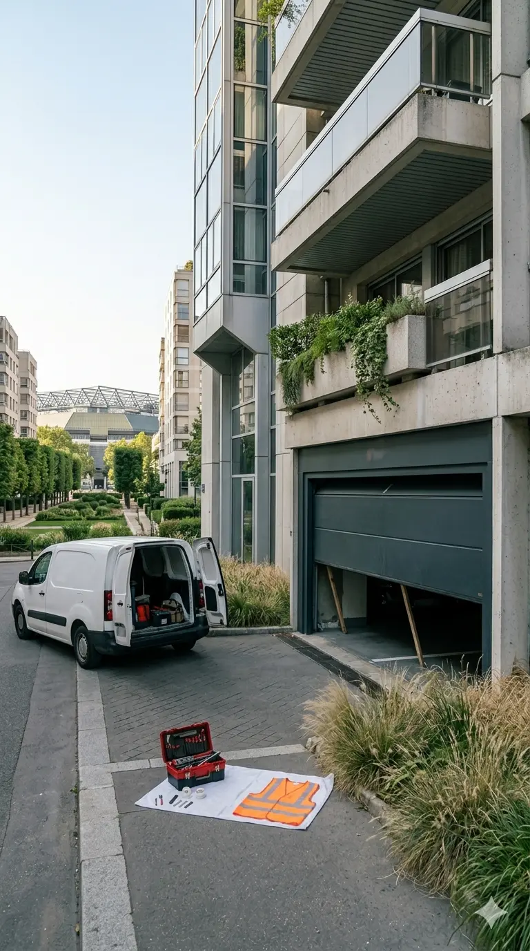 Dépannage porte de garage à Paris 12e (75012) · intervention rapide DB Assistance