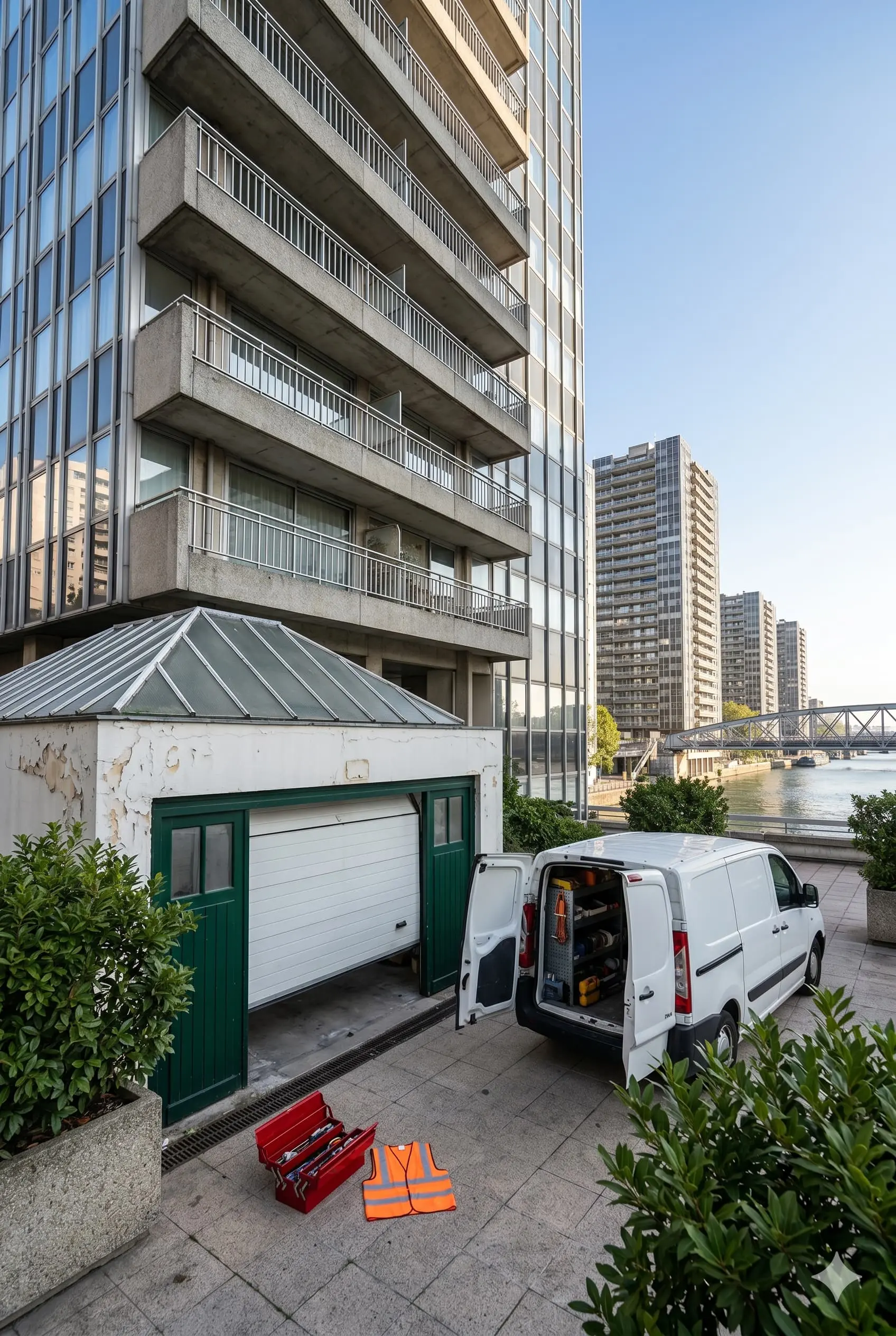 Dépannage porte de garage à Paris 15e (75015) · intervention rapide DB Assistance