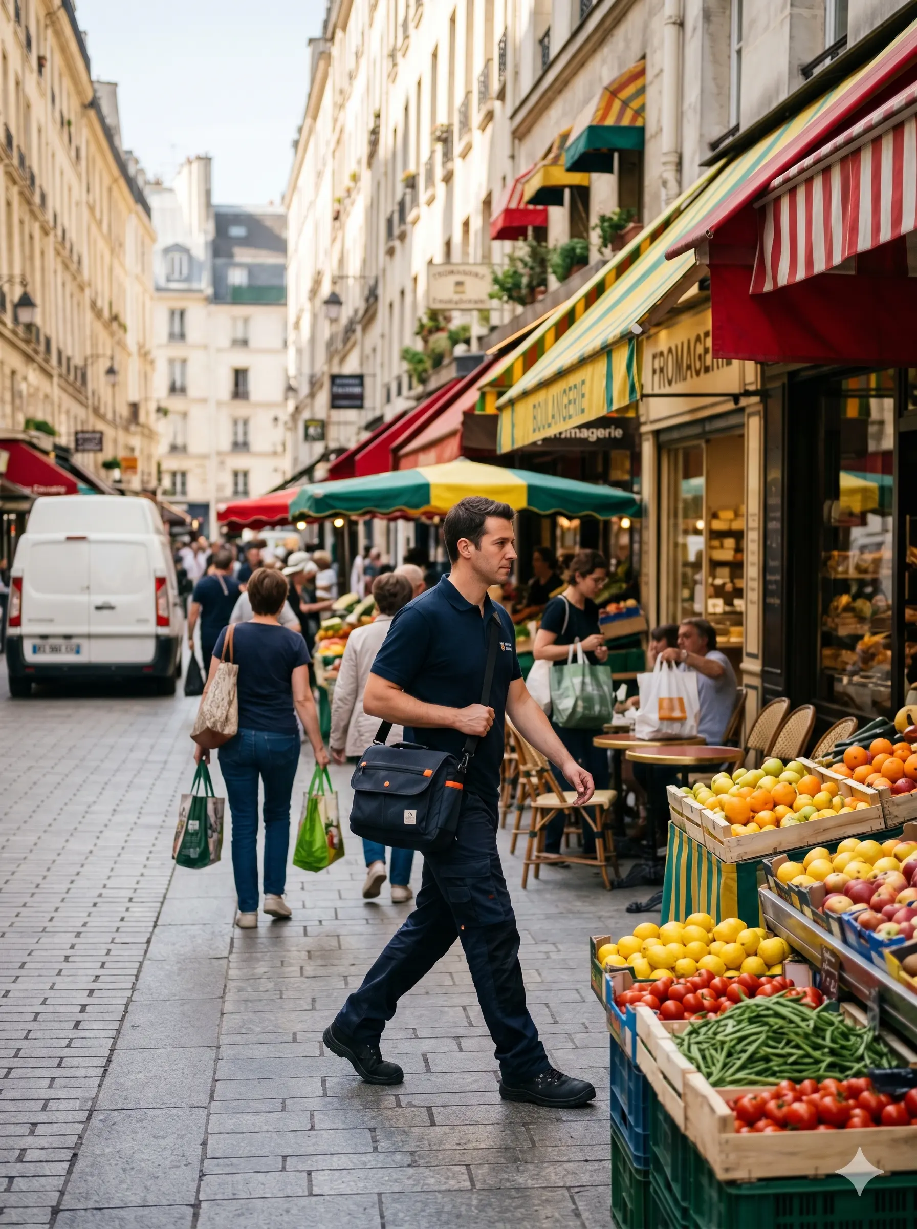 Technicien DB Assistance réparant une porte de garage à Paris 2e