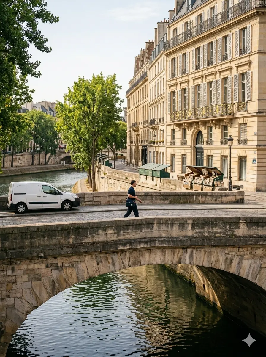 Technicien DB Assistance réparant une porte de garage à Paris 4e