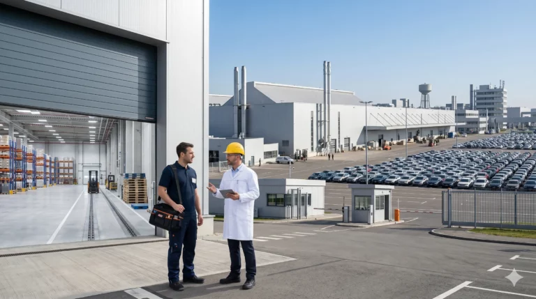 dépannage porte de garage à Poissy intervention porte industrielle site automobile