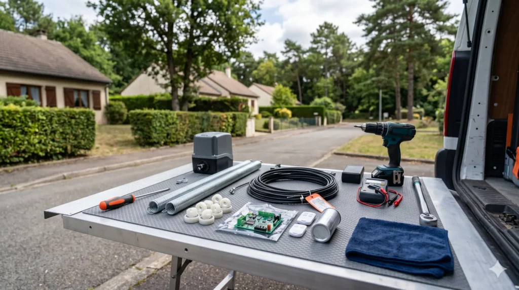 dépannage porte de garage à Maurepas pièces certifiées toutes marques moteur ressort câble