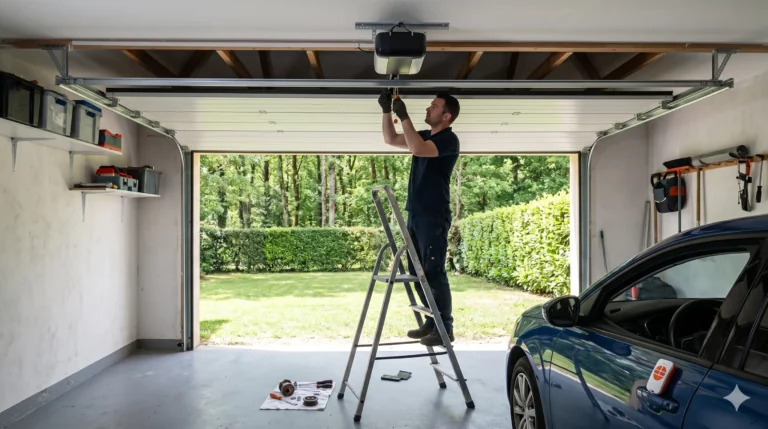 Dépannage porte de garage à Cergy installation motorisation garage pavillon Hauts de Cergy