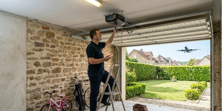 Dépannage porte de garage à Ermont programmation motorisation garage pavillon meulière Cernay forêt Montmorency