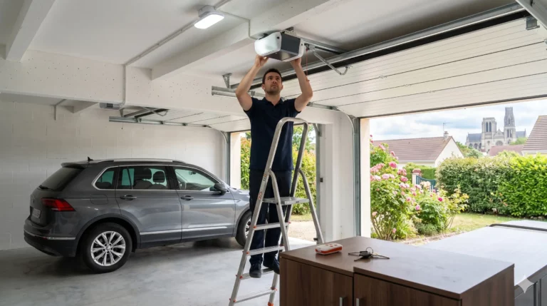 dépannage porte de garage à Poissy installation motorisation garage pavillon Noailles forêt Saint-Germain