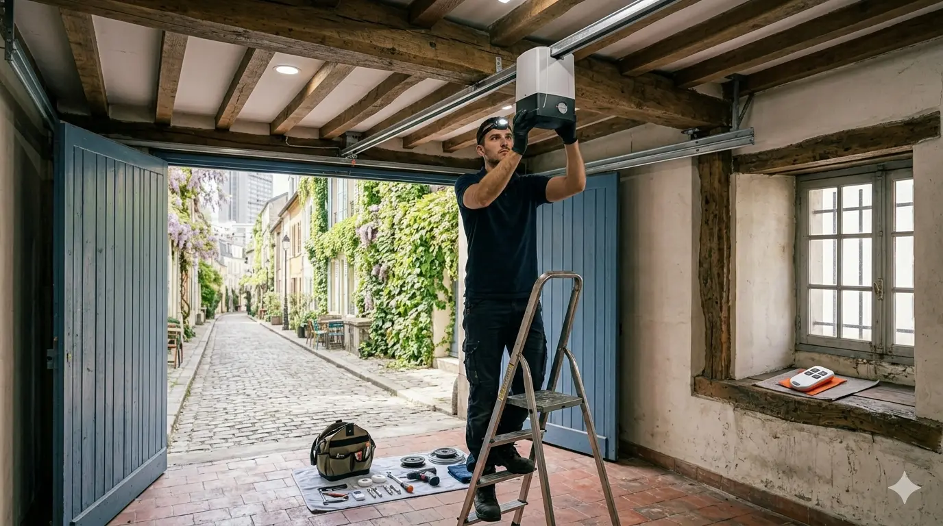Motorisation de porte de garage à Paris 13e