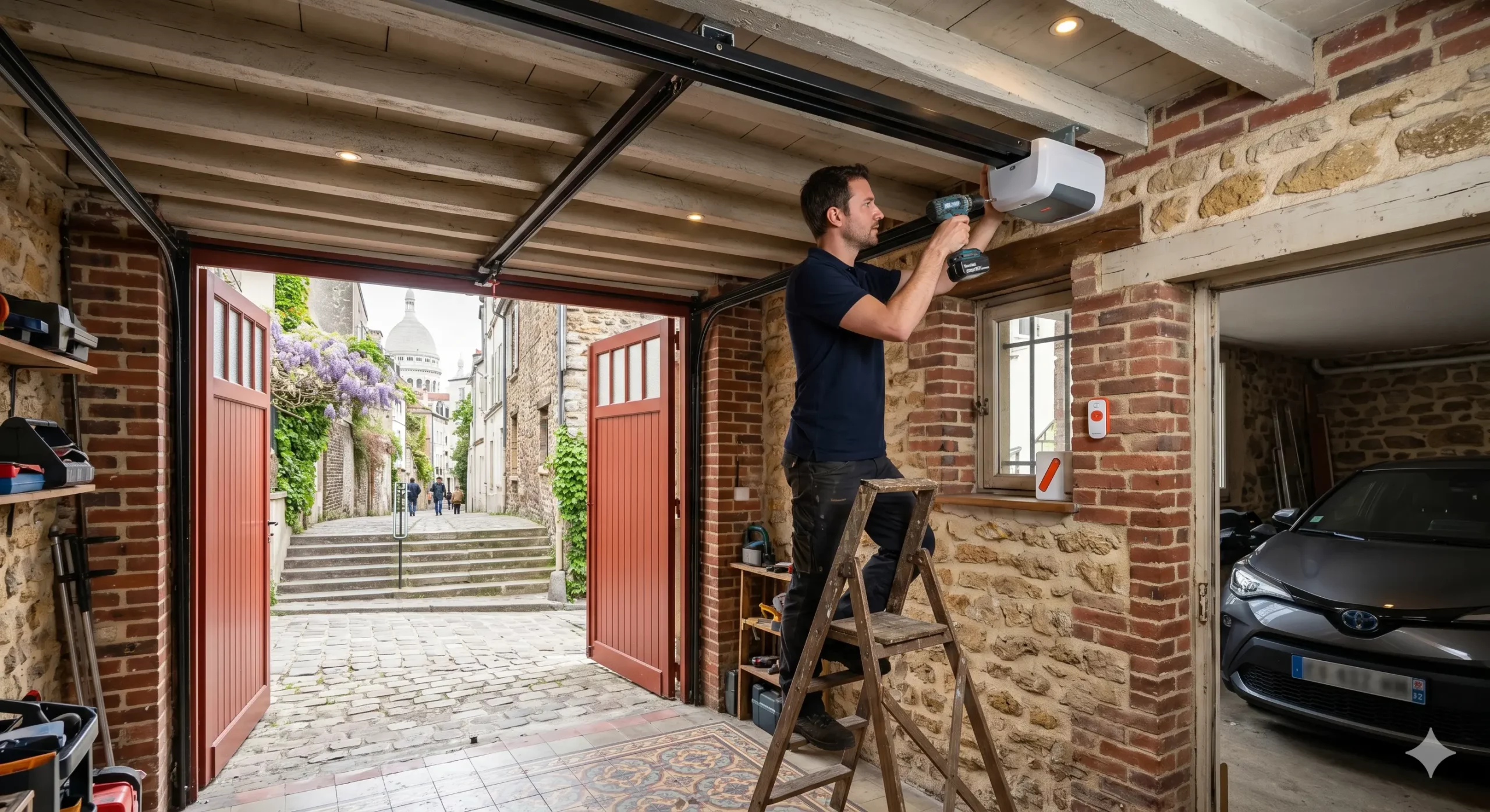 Motorisation de porte de garage à Paris 19e