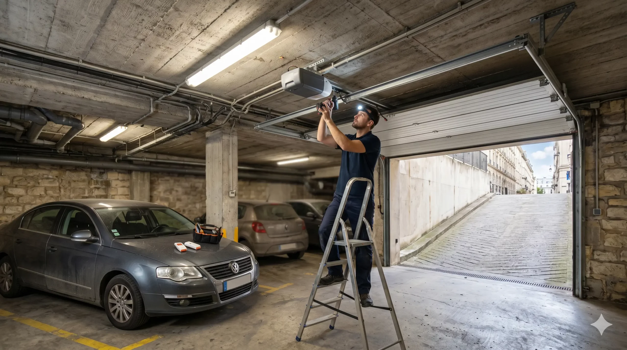 Motorisation de porte de garage à Paris 2e