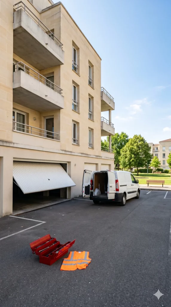 Dépannage porte de garage à Sarcelles porte basculante bloquée parking Grand Ensemble Lochères