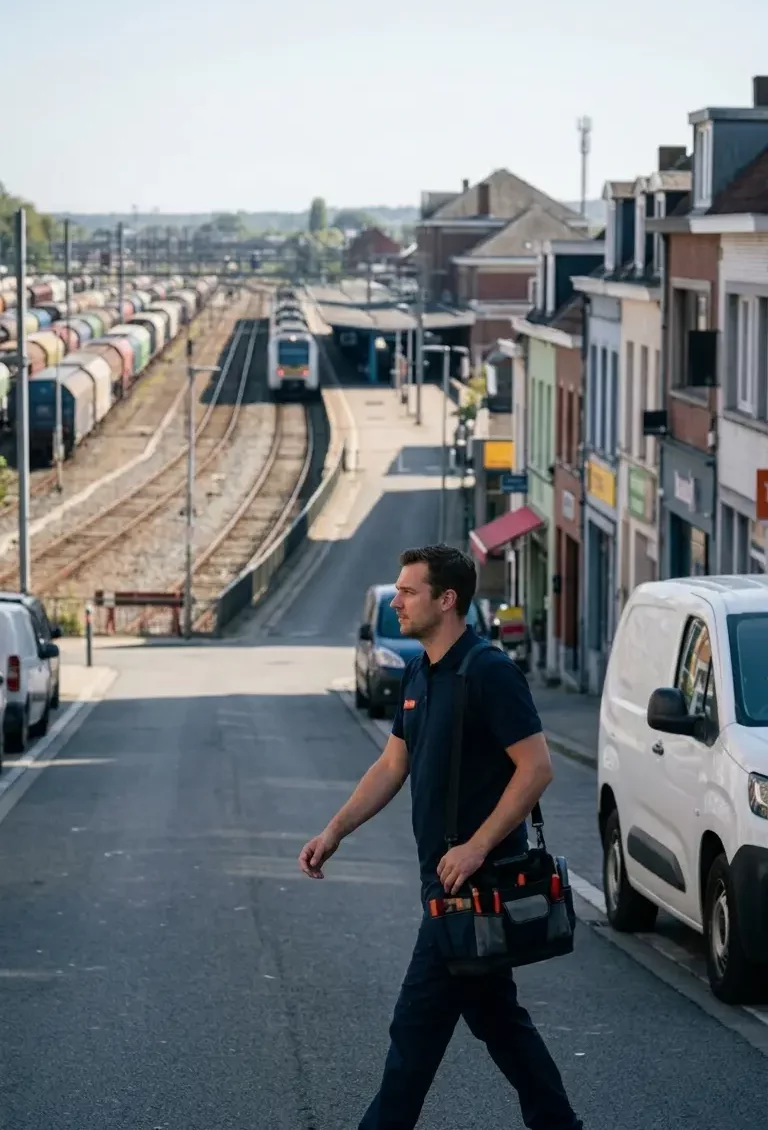 Technicien DB Assistance réparant une porte de garage à Villeneuve-Saint-Georges