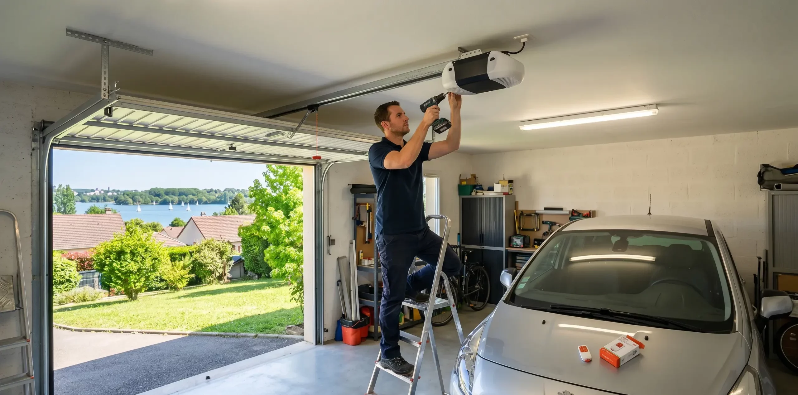 Motorisation de porte de garage à Créteil