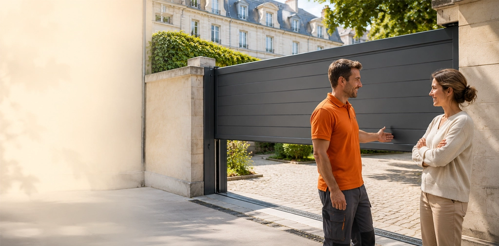 Engagements installation portail Versailles, DB Assistance