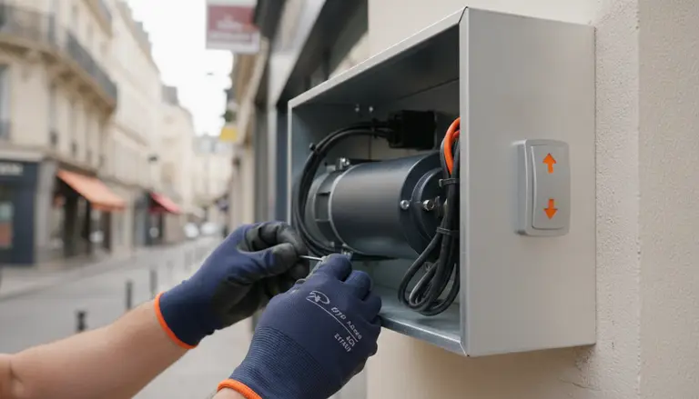 Motorisation de rideau métallique à Antony