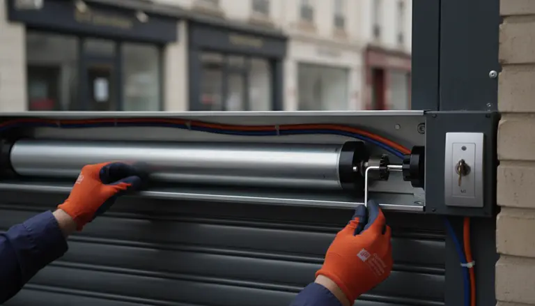 Motorisation de rideau métallique à Meudon