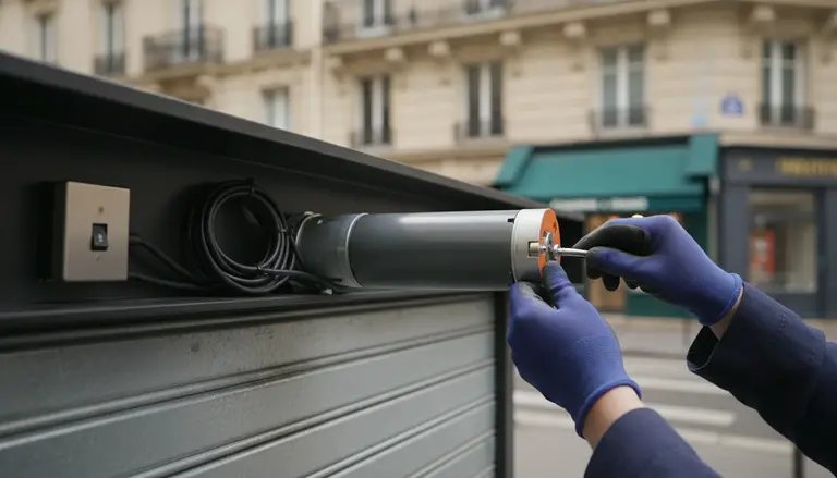 Motorisation de rideau métallique à Paris 17e