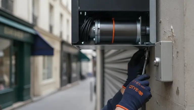 Motorisation de rideau métallique à Paris 7e