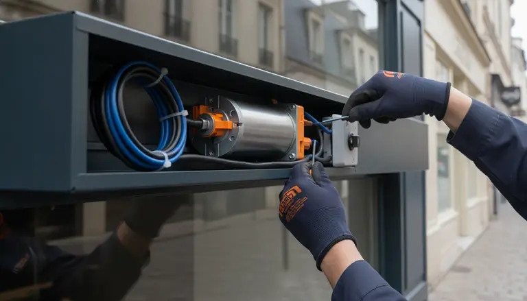 Motorisation de rideau métallique à Sceaux