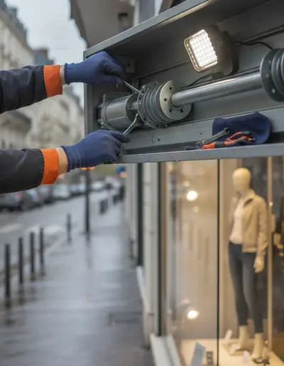 Intervention récente de réparation de rideau métallique à Montrouge (92120)