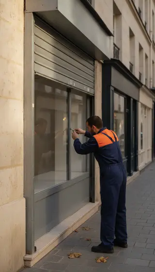 Dépannage rideau métallique à Paris 15e (75015) · intervention rapide DB Assistance