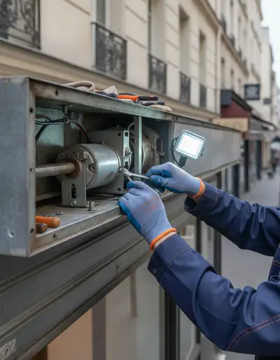 Intervention récente de réparation de rideau métallique à Paris 18e (75018)