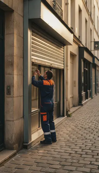 Dépannage rideau métallique à Paris 7e (75007) · intervention rapide DB Assistance