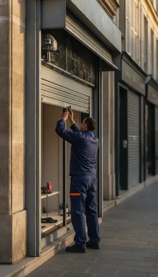 Dépannage rideau métallique à Paris 8e (75008) · intervention rapide DB Assistance