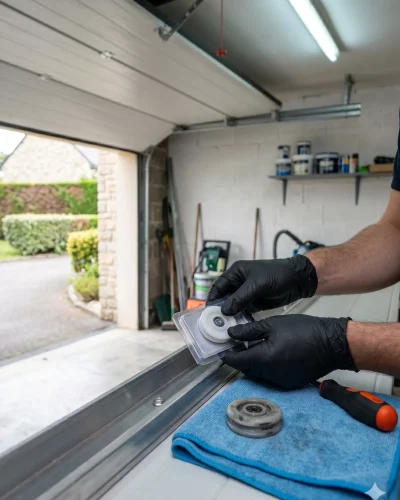 Dépannage porte de garage à Houilles remplacement galet roulement porte sectionnelle pavillon